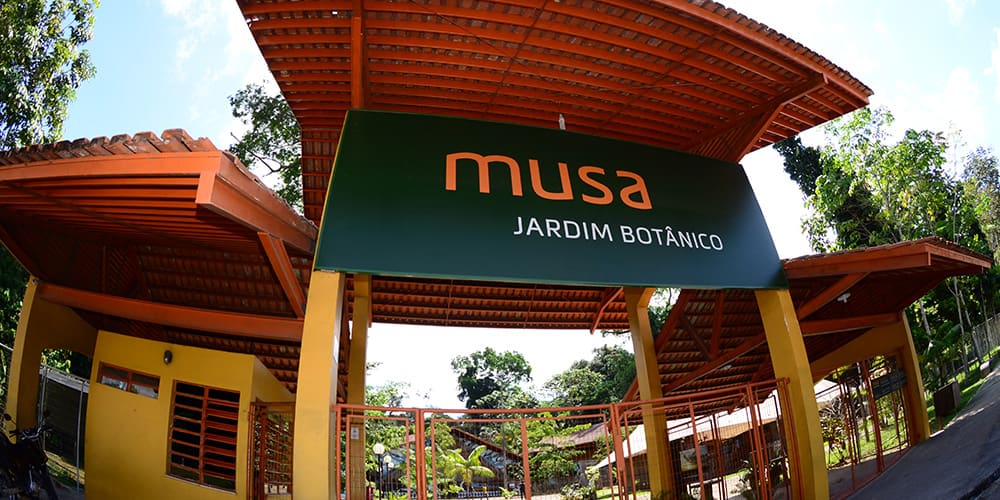 Vue de l’entrée du MUSA (Musée de l’Amazonie) à Manaus